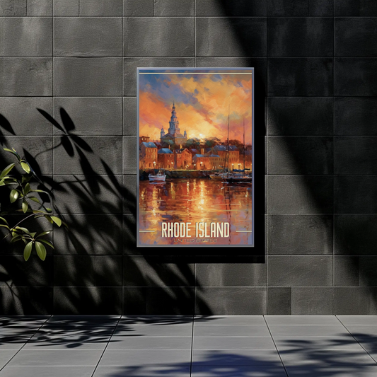 Vintage Poster - Rhode Island Harbor United States