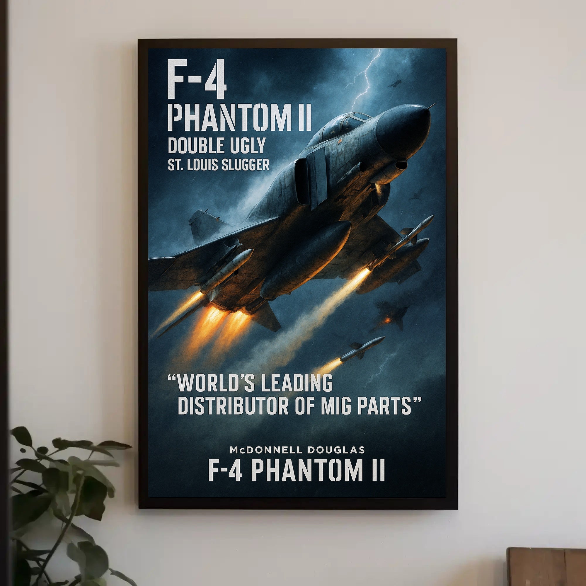 F-4 Phantom II Double Ugly Poster PosterGoat
