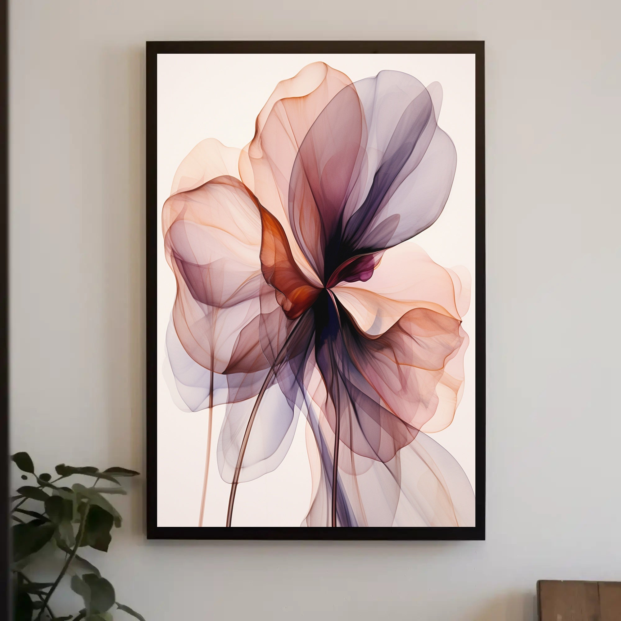 Stylized Floral Abstract Art Print - Abstract, Artistic, or Pop Culture Poster