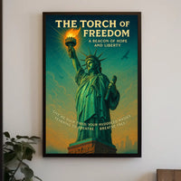 Statue of Liberty Vintage Patriotic Travel Poster
