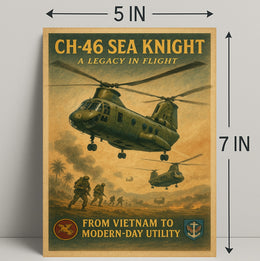 CH-46 Sea Knight Vintage Flight Poster PosterGoat