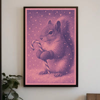 Festive Squirrel Delight Poster