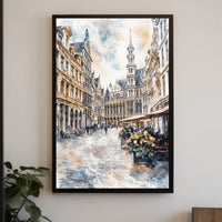 Belgium Brussels Grand Place Street View Poster