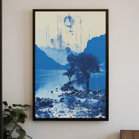 Tranquil Blue Landscape Poster