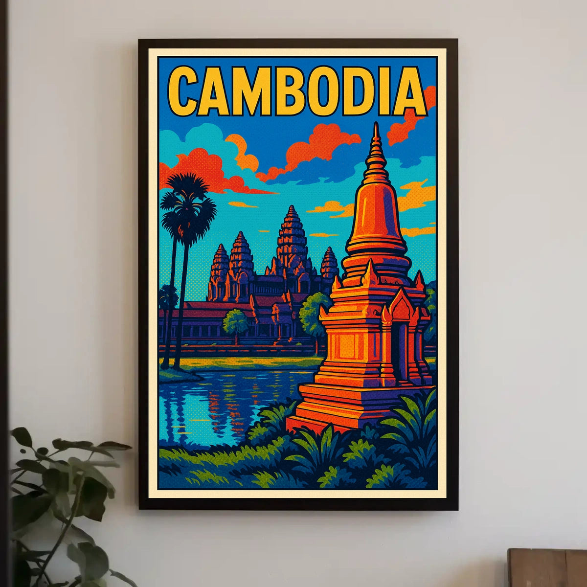 Cambodia Travel Poster
