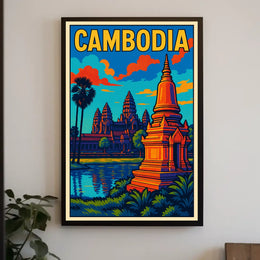 Cambodia Travel Poster