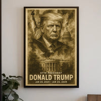 Donald Trump Forty Seventh President Pop Art Typography Patriotic Collectors Vision Poster
