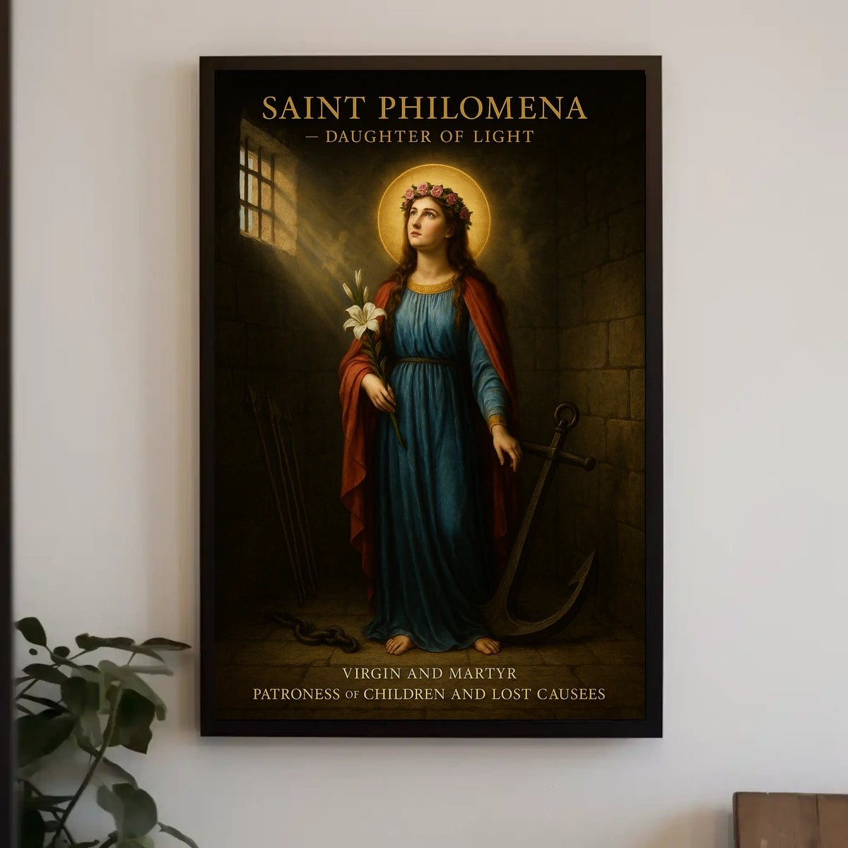 St. Philomena Devotional Art Print - Cultural Poster