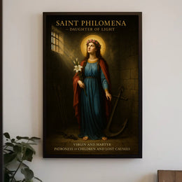 St. Philomena Devotional Art Print - Cultural Poster