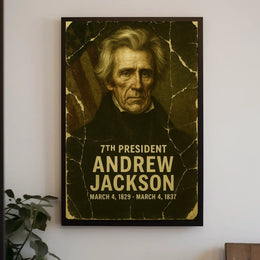Andrew Jackson 7th President of the United States Damaged Photograph Poster