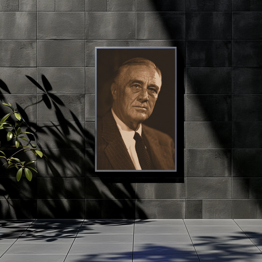Franklin Roosevelt 32nd President Sepia Photo