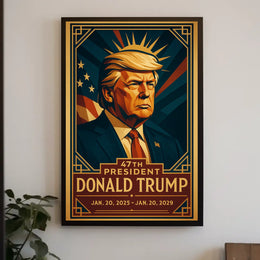 Future Presidency Patriotic Vintage Propaganda Poster