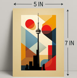 Geometric Skyline Art Poster