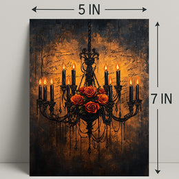 Chandelier Of Roses Poster