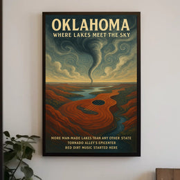 Oklahoma Where Lakes Meet The Sky Poster