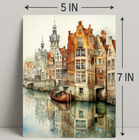 Tranquil Canal Reflections Poster