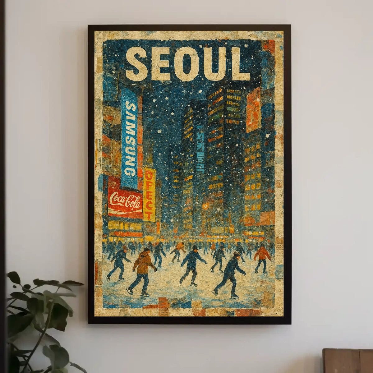 Winter Skating In Seoul Poster
