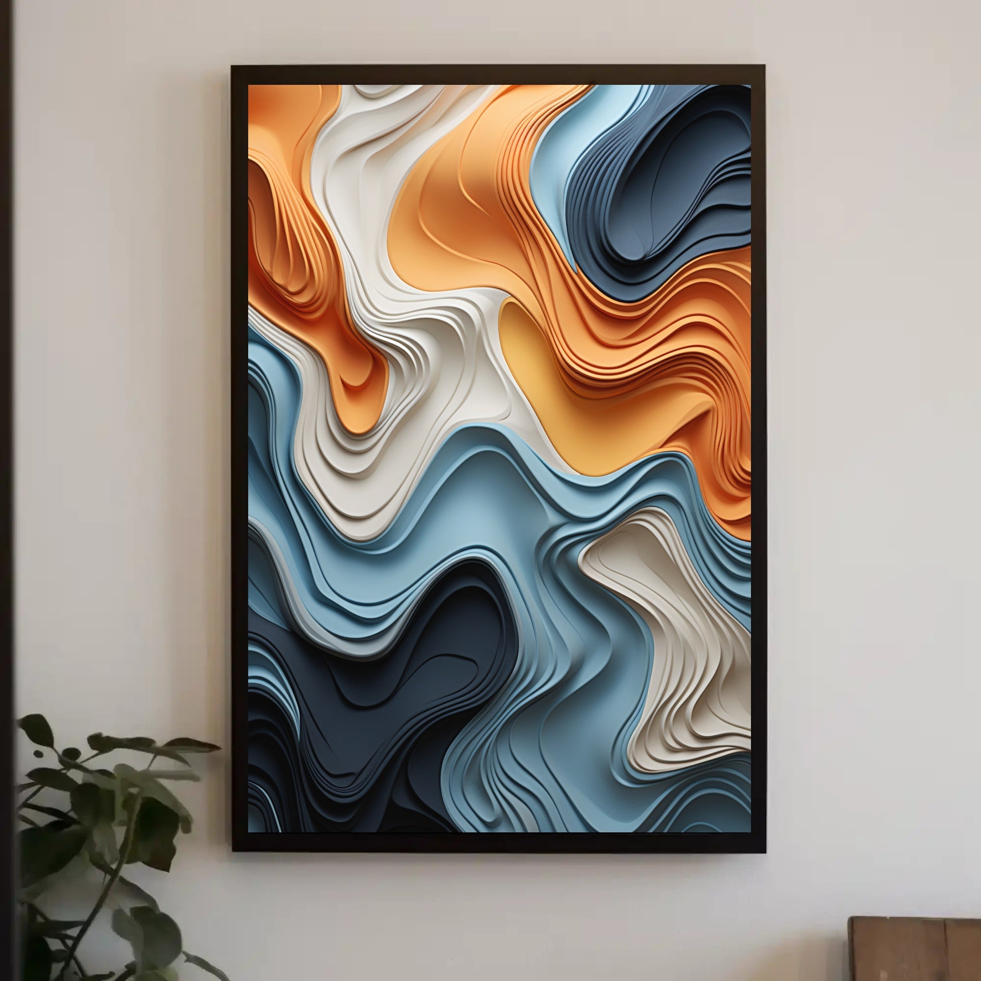 Abstract Paper Cutout Design: Artistic Poster