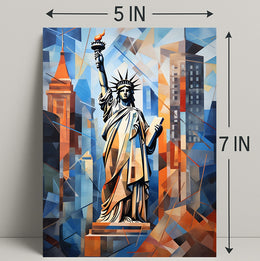 Statue Of Liberty Abstract Tribute Poster