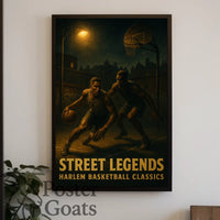 Harlem Basketball Classics: Gritty Urban Sports Poster