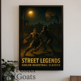 Harlem Basketball Classics: Gritty Urban Sports Poster