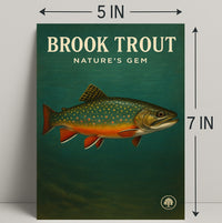 Brook Trout Nature's Gem Wall Art Print PosterGoat