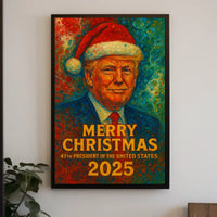 Festive Van Gogh-Inspired Merry Christmas Artistic Poster