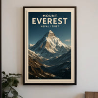 Everest Adventure Vintage Travel Seeker Poster