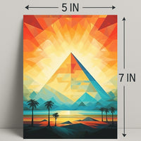 Abstract Pyramid Landscape Abstract Poster