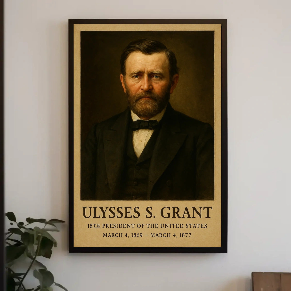 Ulysses S. Grant Historical Leadership Presidential Poster
