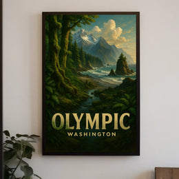 Olympic National Park Washington Poster
