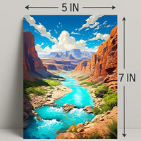 Majestic Canyon Landscape Poster