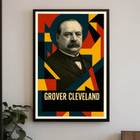 Grover Cleveland 22nd President of the United States Abstract Pop Poster