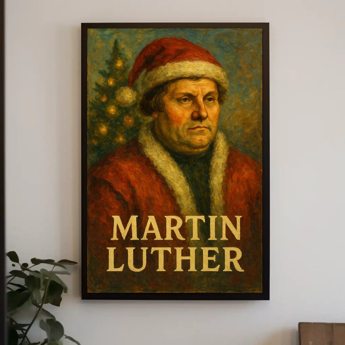 Christmas Martin Luther Pop Art Poster