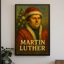 Christmas Martin Luther Pop Art Poster