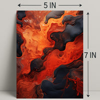 Fiery Abstract Flow Abstract Poster