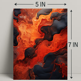 Fiery Abstract Flow Abstract Poster