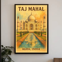 Taj Mahal Travel Photography Poster
