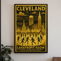 Cleveland Lakefront Glow Poster