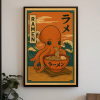 Octopus Ramen Delight Poster