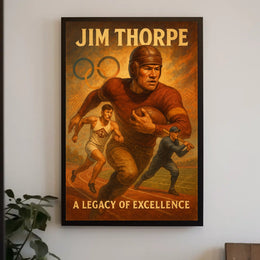 Celebrating a Sports Legend Jim Thorpe Poster