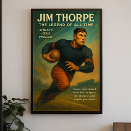 Jim Thorpe Legendary Sports Hero Poster