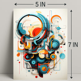 Abstract Geometric Symphony Abstract Poster PosterGoat