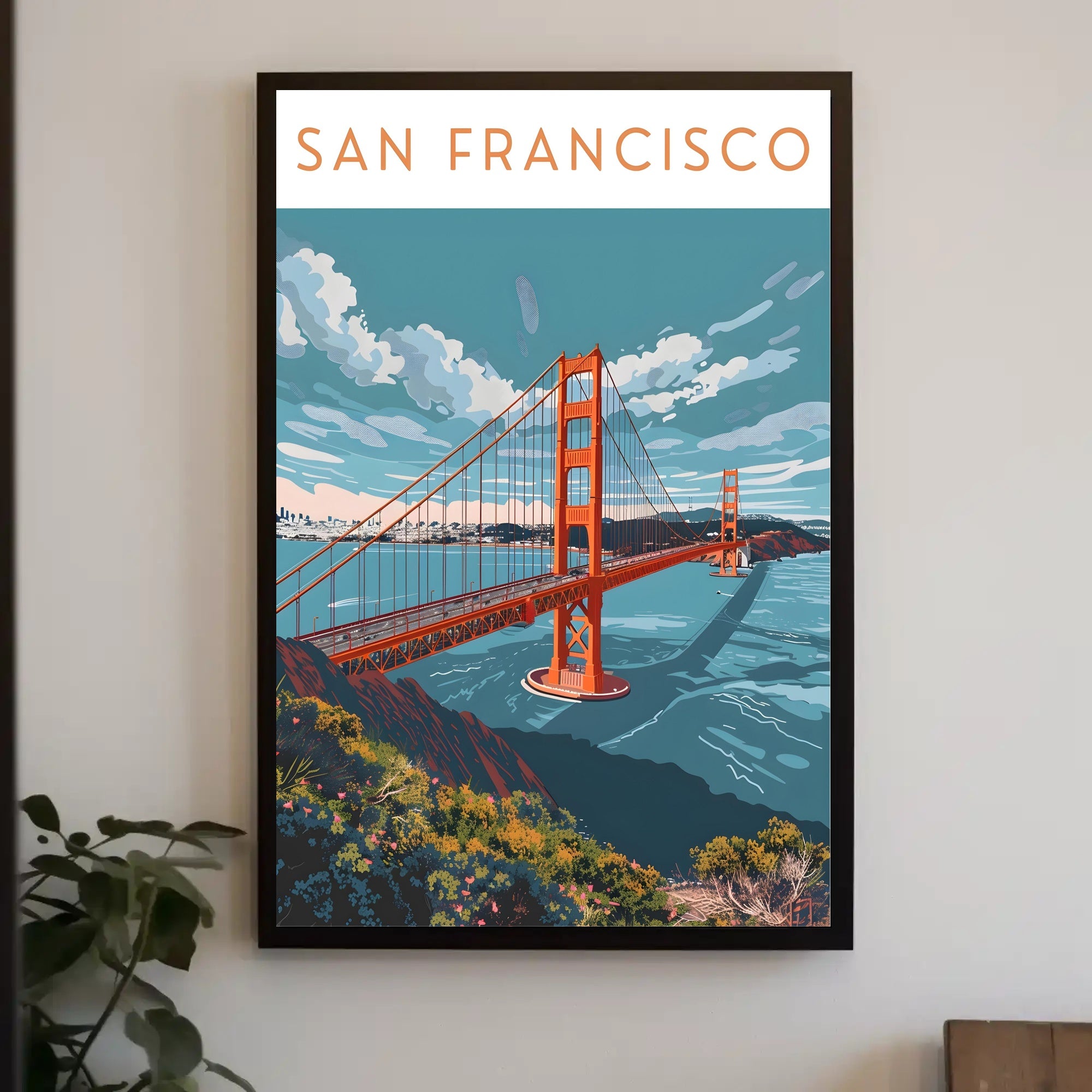 Golden Gate Bridge in San Francisco Travel Poster