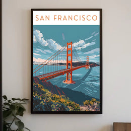 Golden Gate Bridge in San Francisco Travel Poster