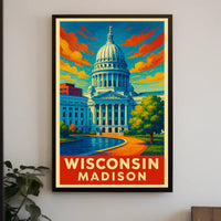 Wisconsin State Capitol Madison Poster