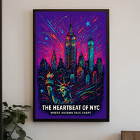 New York Dreamscape: Vibrant Cityscape Urban or Cityscape Poster
