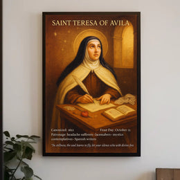 Saint Teresa of Avila Patron Saint Poster PosterGoat