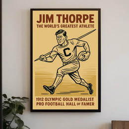 Celebrating Jim Thorpe Legendary Athlete Poster