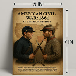 The Nation Divided American Civil War Poster PosterGoat